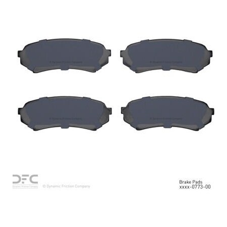 Dynamic Friction Co DFC 3000 Semi-Metallic Brake Pads - 1311-0773-00